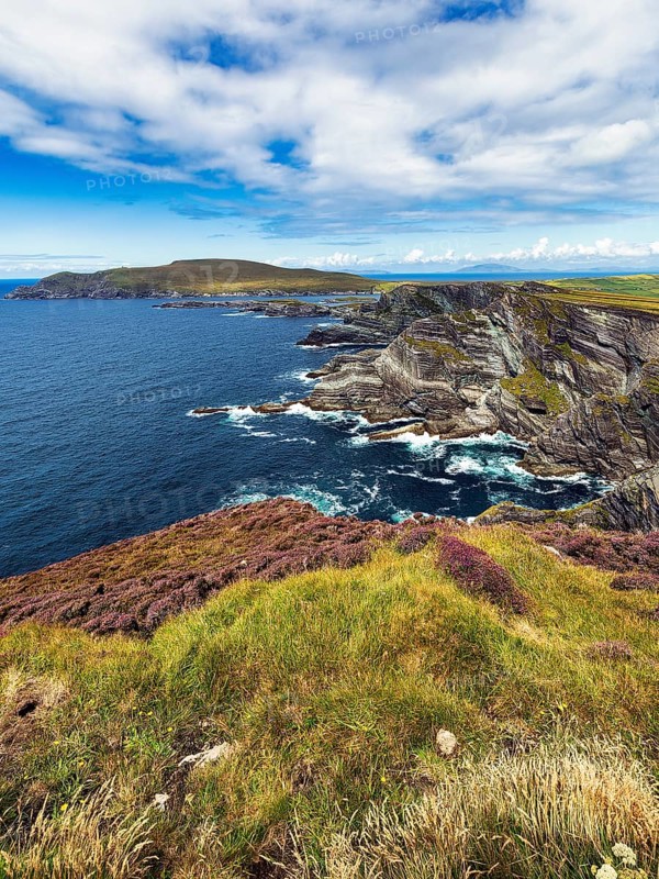 Rugged cliffs overlooking the Atlantic Ocean