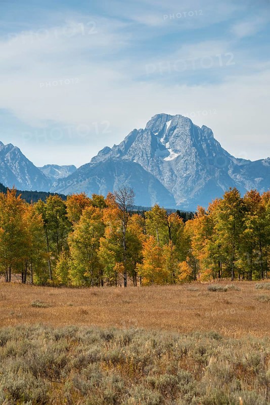 Mountain panorama of the Teton Range