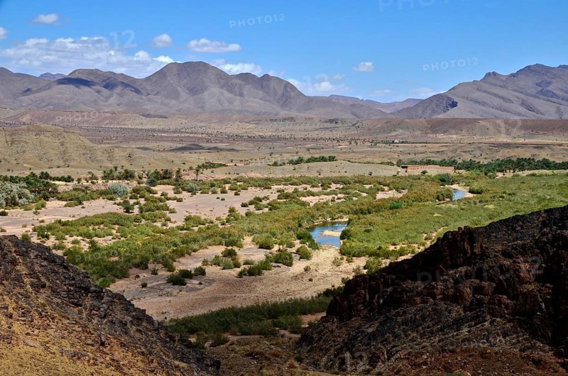Draa Valley with River and Palm Groves
