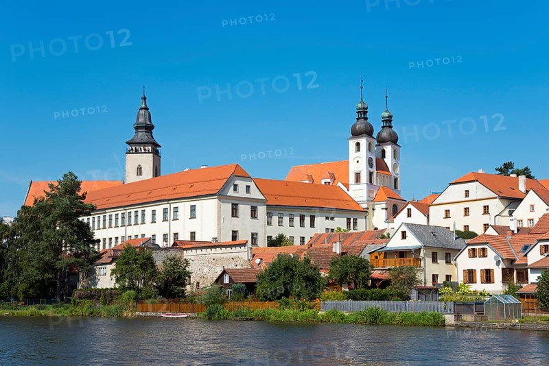 Town view with St. James' Church and Jesuit College with church