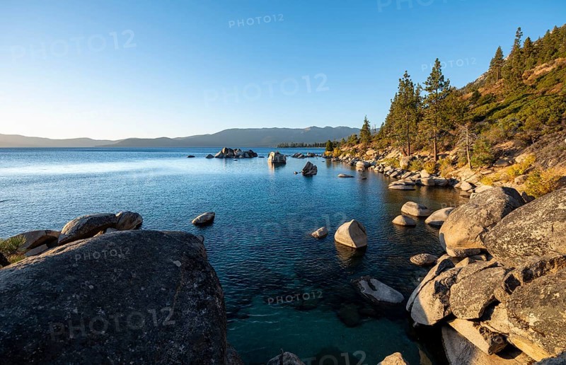 Round stones in the water
