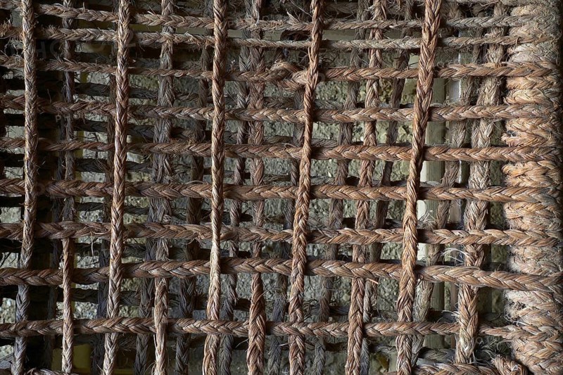 Woven seat of a chair made of esparto grass