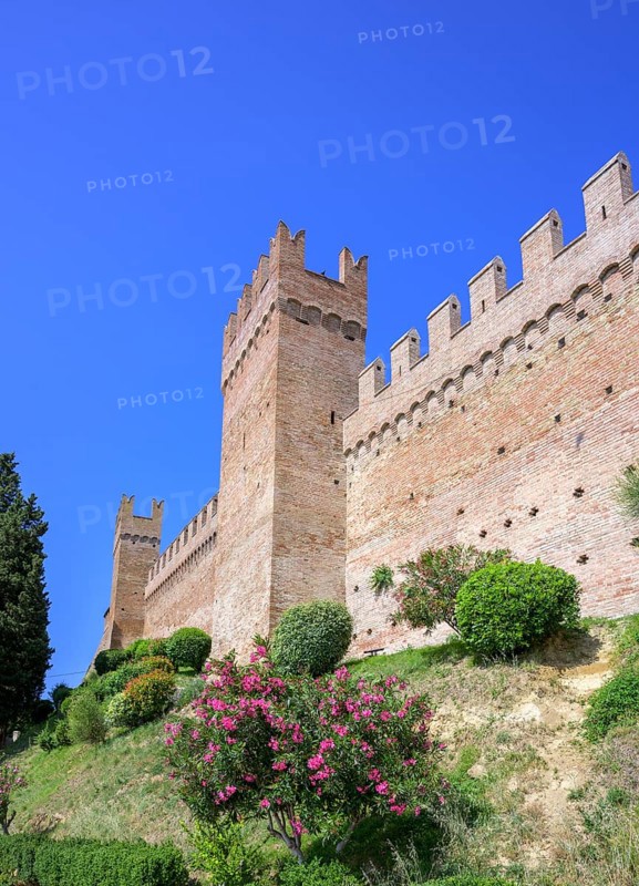 Medieval city defensive wall