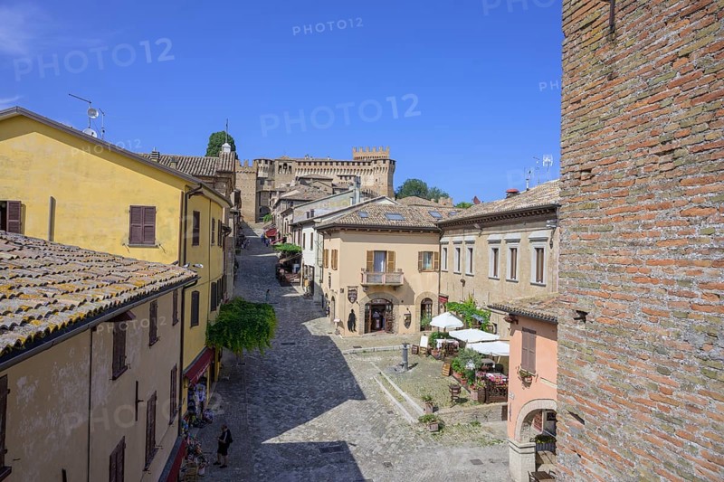 View from the city wall to the castle