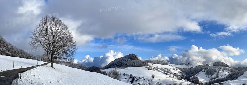 Winter panorama with view to Wisner Flueh