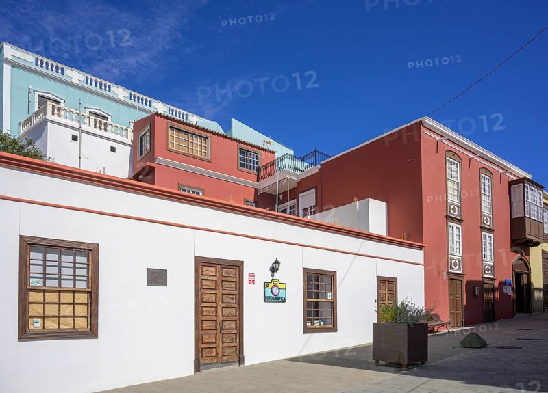 Houses in the old town with a photographer's shop
