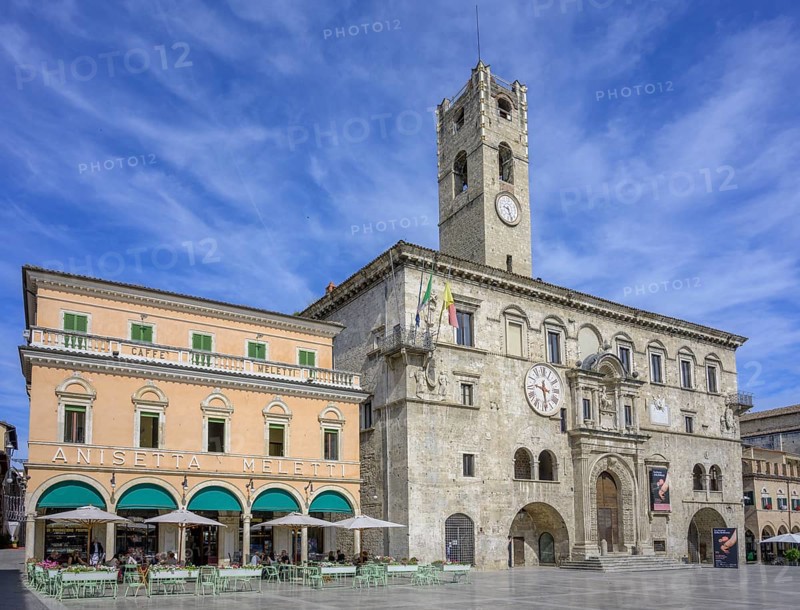 Cafe Meletti and Palazzo dei Capitani del Popolo