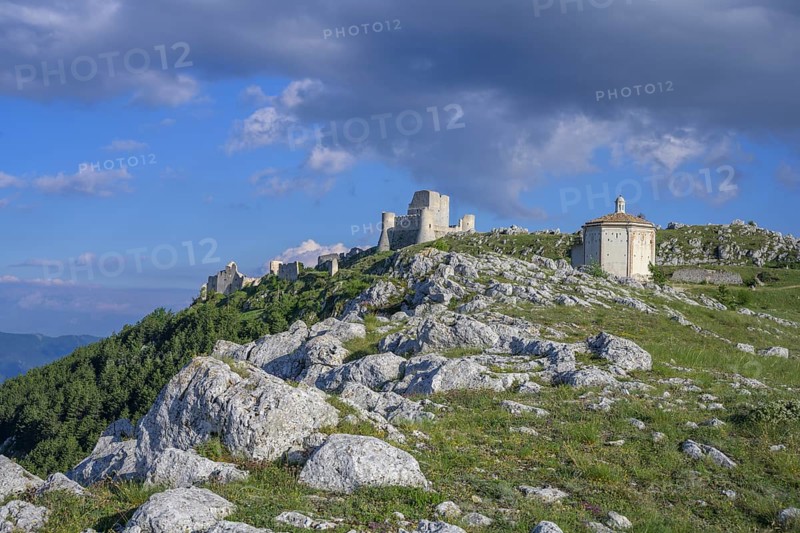 Church of Santa Maria della Pieta and Rocca Calascio ruins