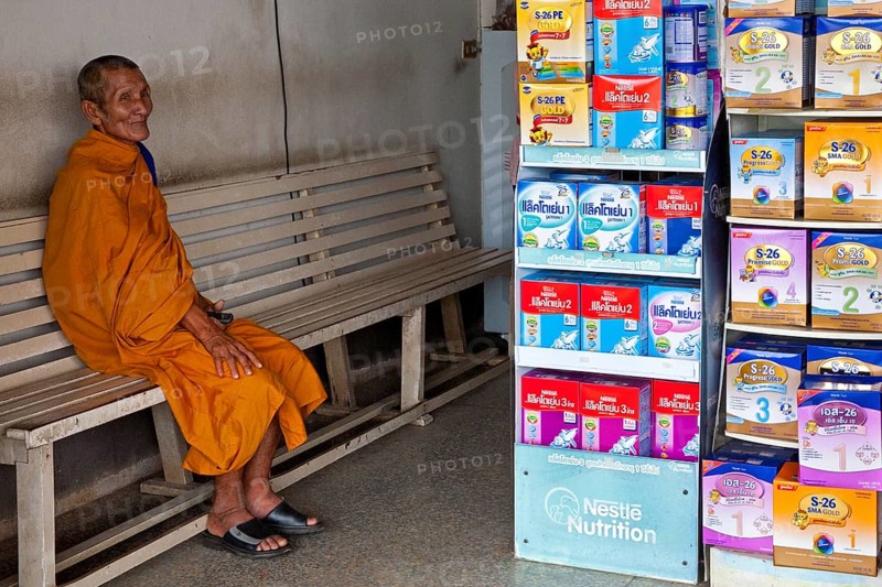 Monk in shop
