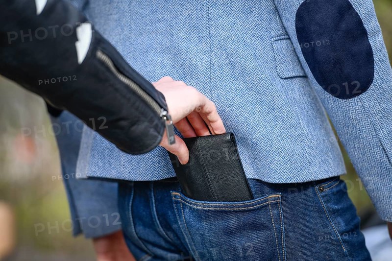 Theft of a purse from a trouser pocket
