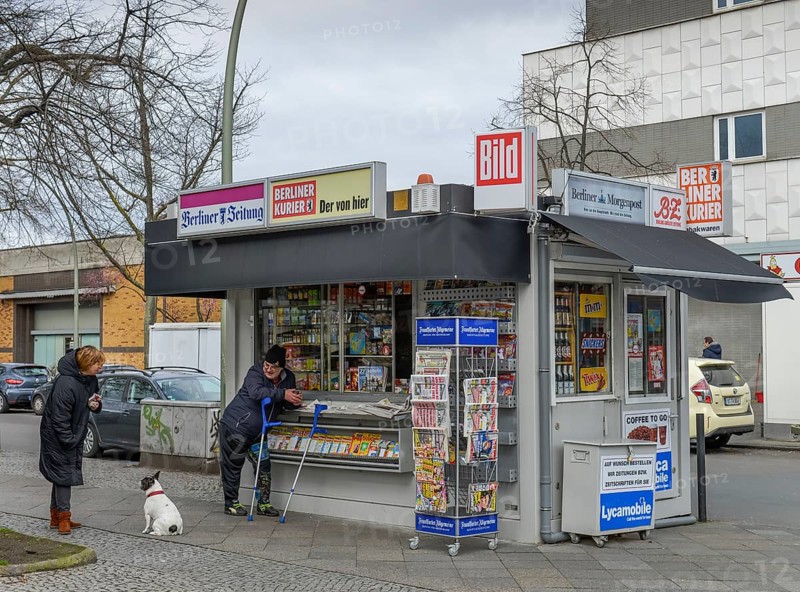 Newspaper kiosk
