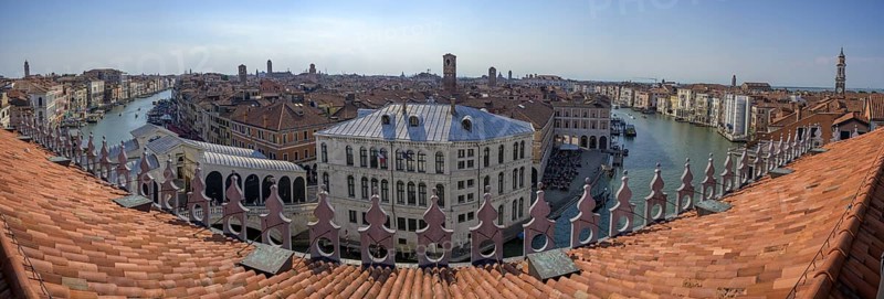 View from the roof terrace of the Fondaco dei Tedeschi