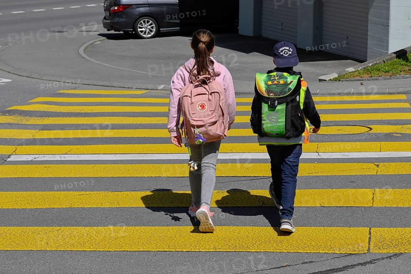 School children Pedestrian lane