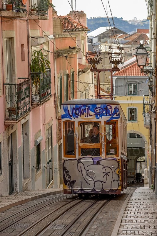 Funicular railway Ascensor da Bica