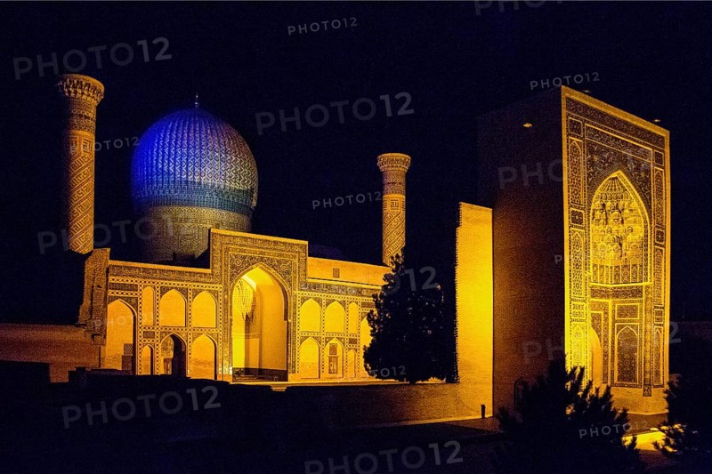 Gur-Emir Mausoleum by night