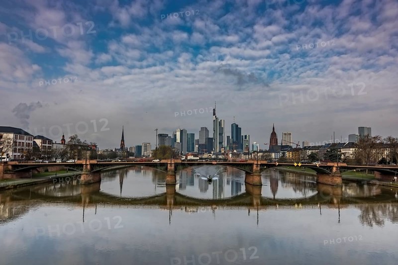 View from the Floeserbruecke over the river Main