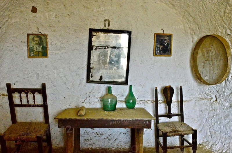 Table with wine bottles