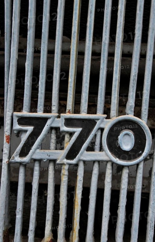 Number 770 on radiator grille of MAN Diesel truck