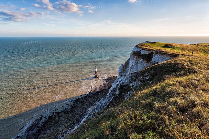 Chalk Coast with View of Beachy Head Lighthouse