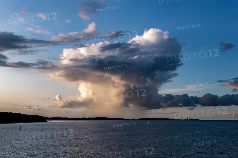 Thunderclouds Cumulonimbus over the Bay of Kiel