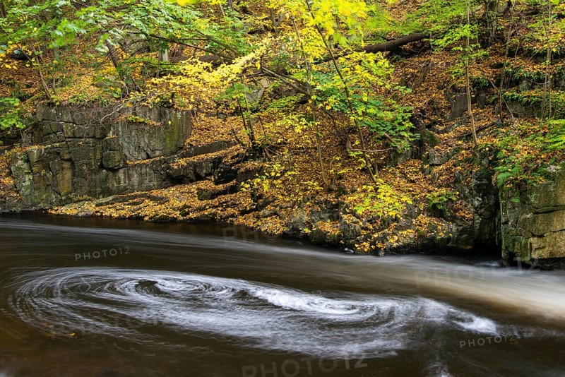River Bode in the autumnal Harz Mountains