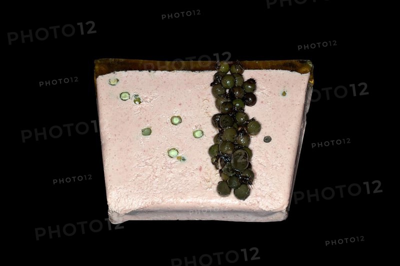 Liver pate with aspic and fresh green pepper