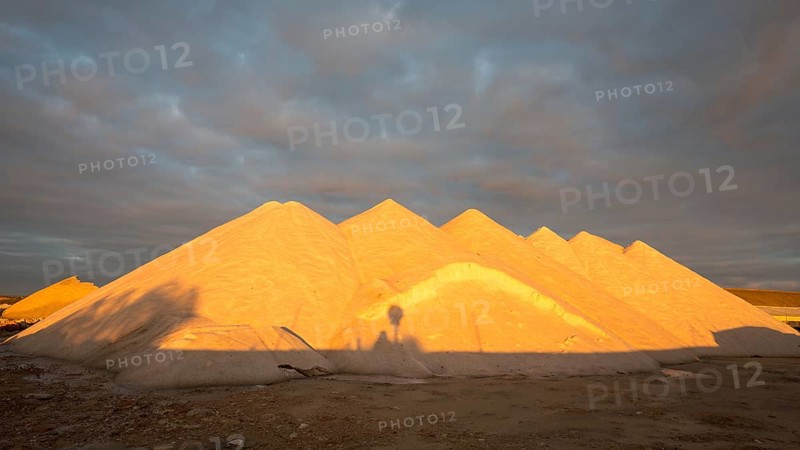 Salt mountains at the Salinas dEs Trenc salt works
