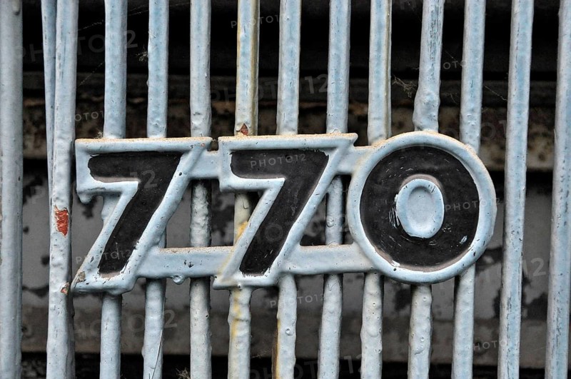Number 770 on radiator grille of MAN Diesel truck