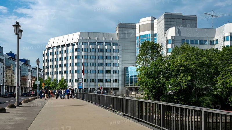 The Chinese Embassy on Maerkisches Ufer and Jannowitzbruecke