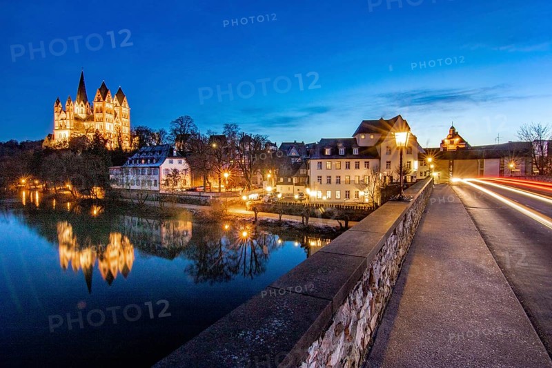 Limburg Cathedral St. Georg or St. George's Dome over the river Lahn
