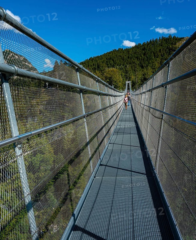 The suspension bridge Highline 179 in Reutte