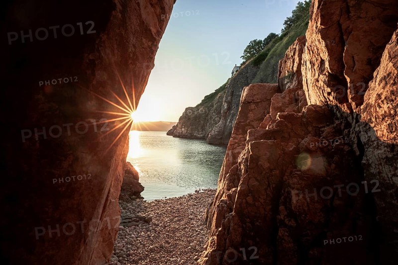Beach of stones by the sea