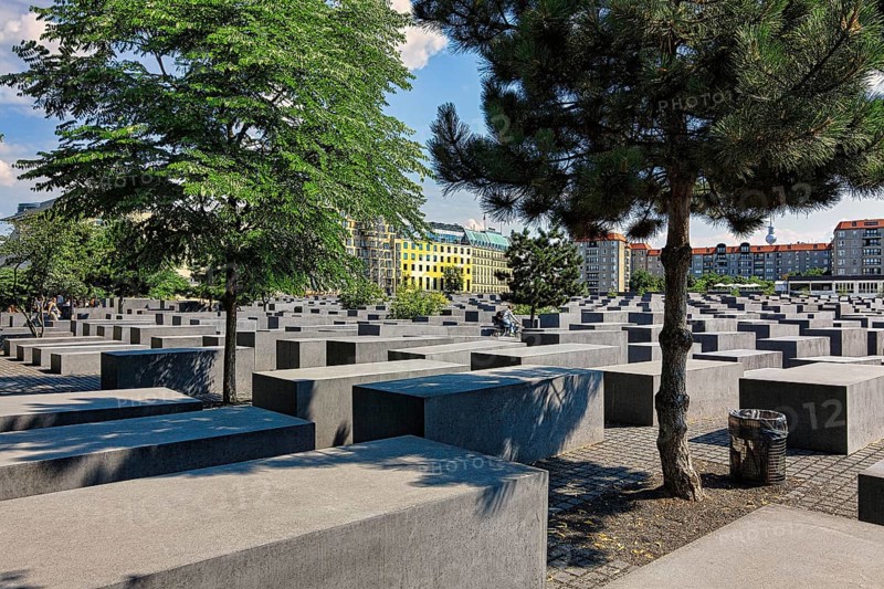 Concrete cuboid stelae