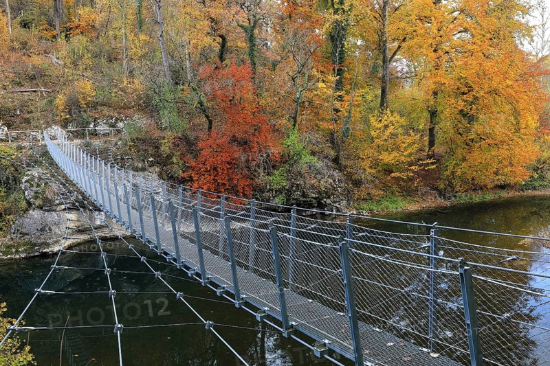 Suspension bridge over the Danube