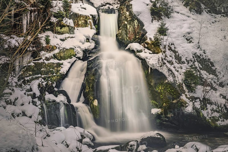Triberg Waterfalls in Winter