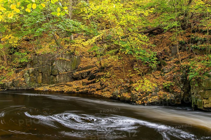 River Bode in the autumnal Harz Mountains