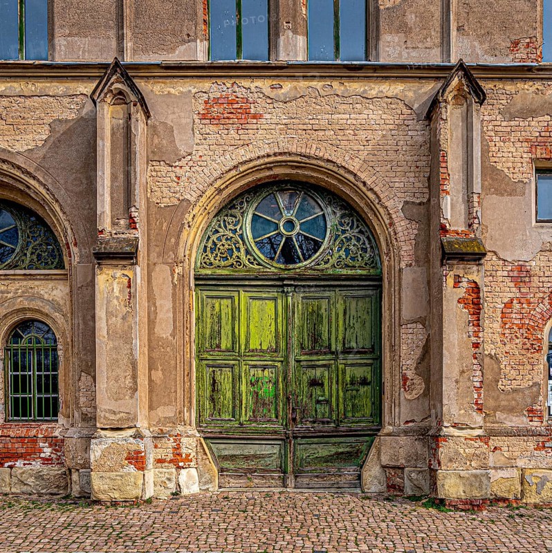 Gates and windows at the Ducal Stables in Altenburg