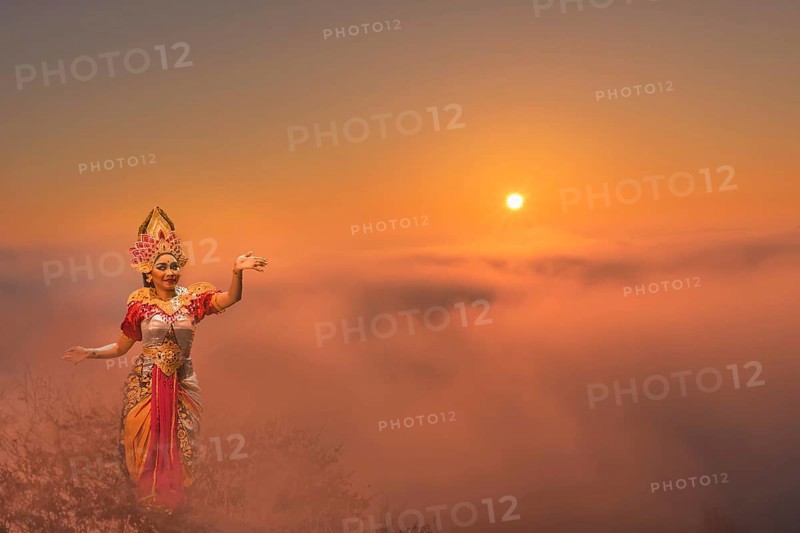 Balinese dancer above the clouds