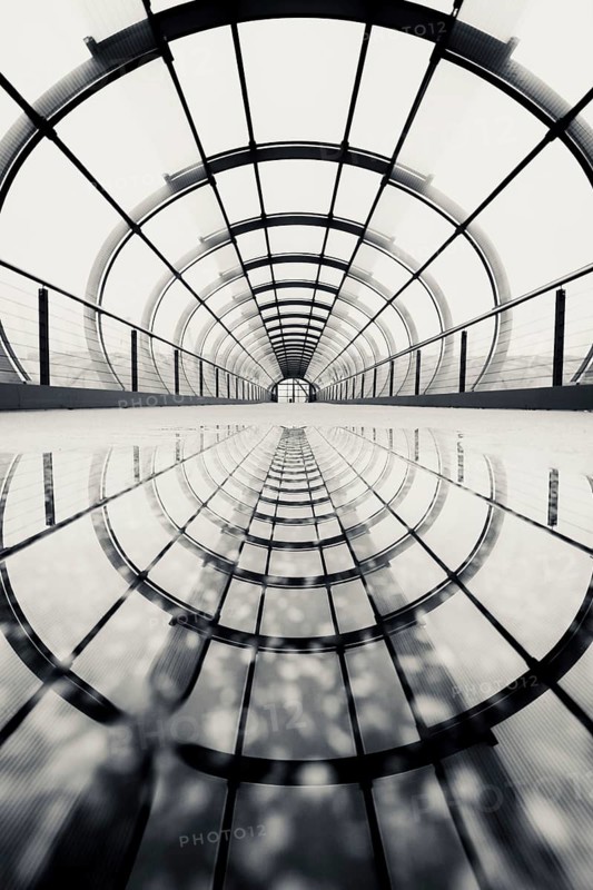 Reflection of an underground station