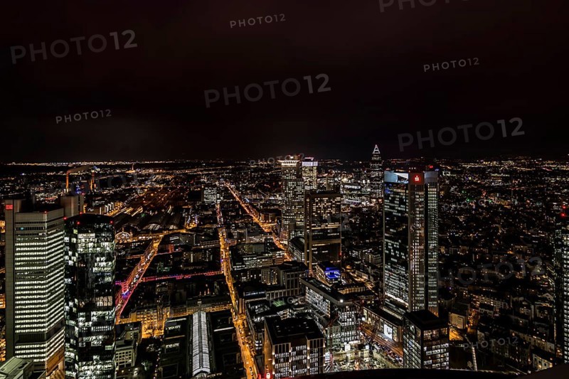 View over Frankfurt at night