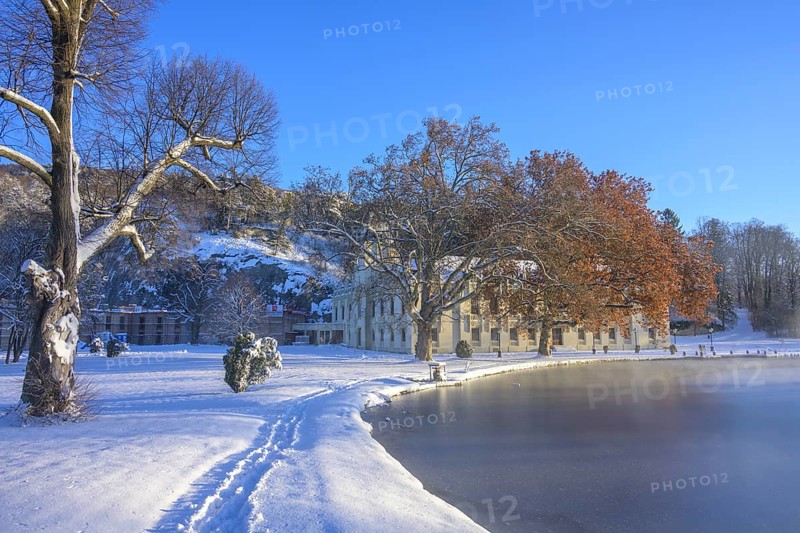 Winter castle and castle pond