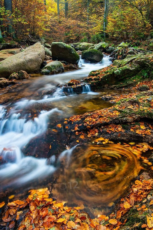 Autumnal Ilse Valley in the Harz Mountains
