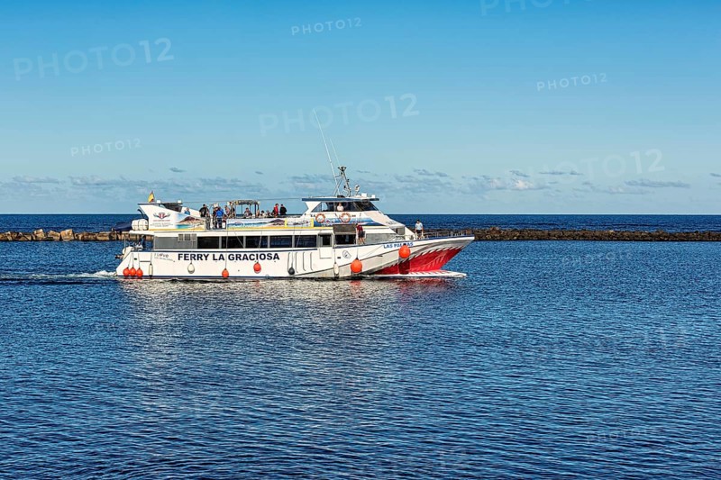 Ferry sails to La Graciosa Island