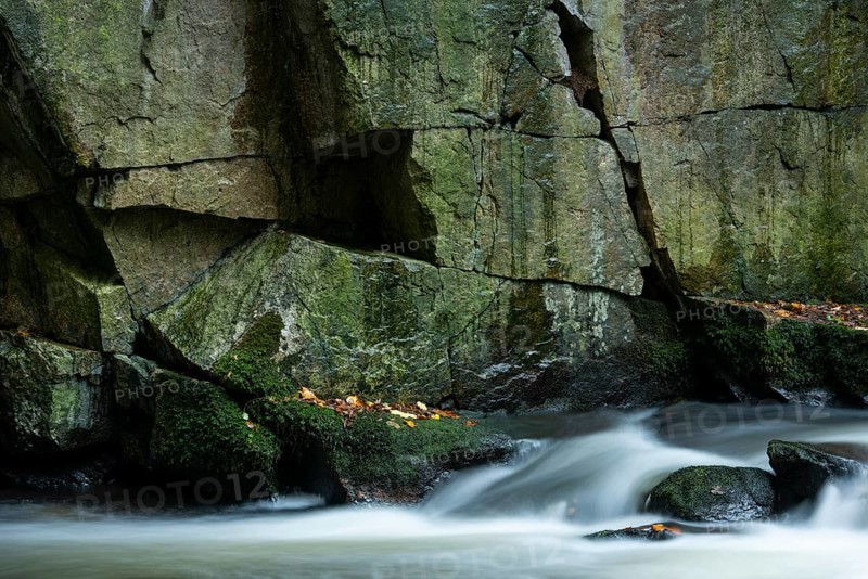 River Bode in the autumnal Harz Mountains