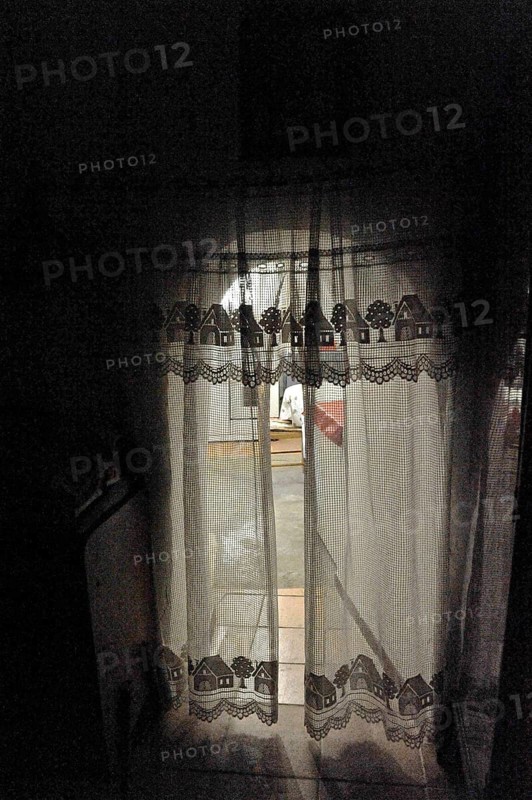Curtain at the entrance to the cave house