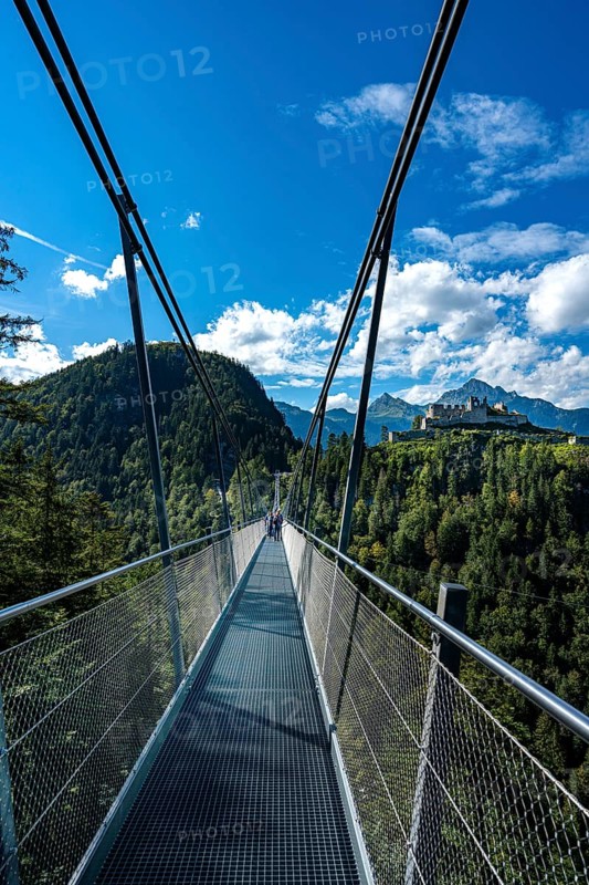 The suspension bridge Highline 179 in Reutte