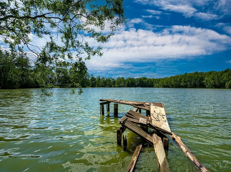 Dilapidated jetty in the Boddensee