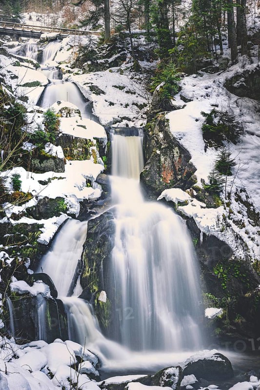 Triberg Waterfalls in Winter