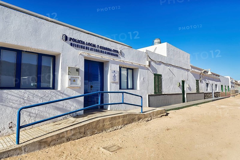 Police station on village street