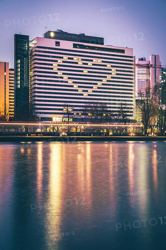 Long exposure of the Intercontinental Hotel with Corona Heart